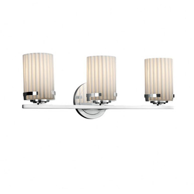 Limoges Atlas 3 Light Plet Vanity Light by Justice Design - POR-8453-10-PLET