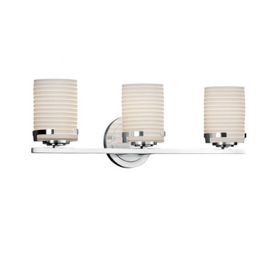 Limoges Atlas 3 Light Sawt Vanity Light by Justice Design - POR-8453-10-SAWT