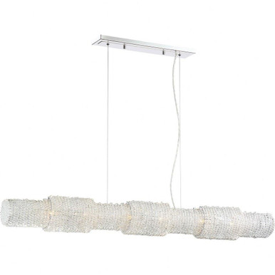 Sposa 8 Light Crystal Linear Chandelier by Eurofase - 31371-018