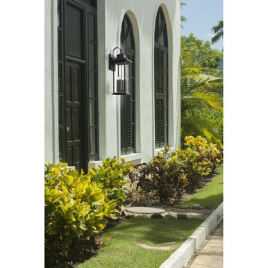 Tiberius 6 Light Outdoor Wall Mount 34 Inch Tall and 12 Inch Wide By Z-Lite - 5017XL-BK