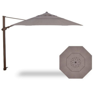 11.5 Foot Aluminum Manual Octagon Cantilever Umbrella by Treasure Garden - AG25TR