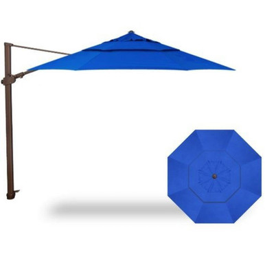 11.5 Foot Aluminum Manual Octagon Cantilever Umbrella by Treasure Garden - AG25TR