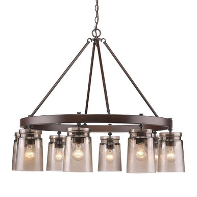 Travers 8 Light Oversized Chandelier by Golden - 1405-8 RBZ-AG