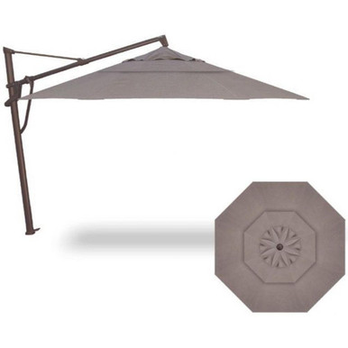 13 Foot Aluminum Manual Lift Octagon Cantilever Umbrella by Treasure Garden - AKZP13