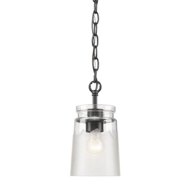 Travers 1 Light Mini Pendant by Golden - 1405-M1L BLK-CAG