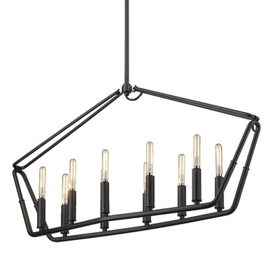 Corbin 10 Light Oversized Linear Pendant by Golden - 1039-LP NB