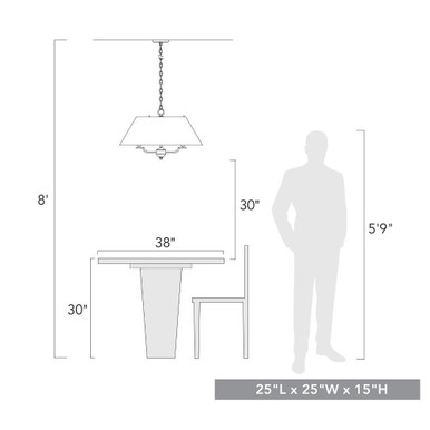 Coretta 4 Light Large Pendant by Golden - 3078-4P MBS-IL