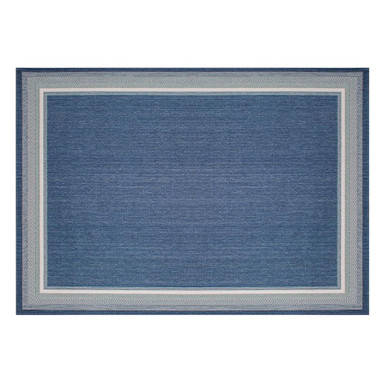 Seaside Harbor Blue Outdoor Rug 63 x 88 Inches by Treasure Garden - RG-253-099