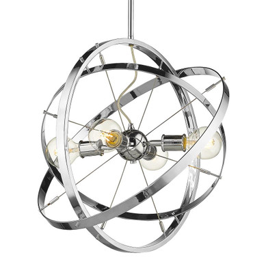Atom 4 Light Large Chandelier by Golden - 7936-4