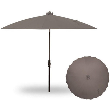 10 Foot Aluminum Crank Lift Round Market Umbrella by Treasure Garden - USA459