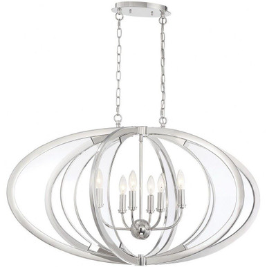Amherst 6 Light Large Oval Chandelier by Eurofase - 33708-010