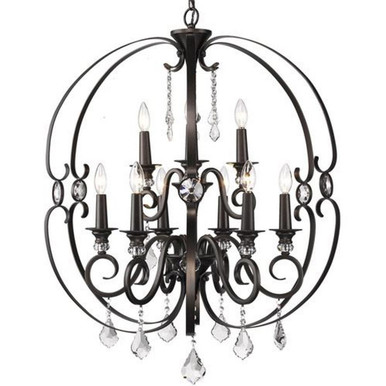 Ella 9 Light Large Chandelier by Golden - 1323-9