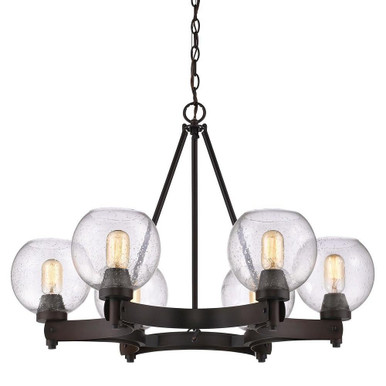 Galveston 6 Light Large Chandelier by Golden - 4855-6 RBZ-SD