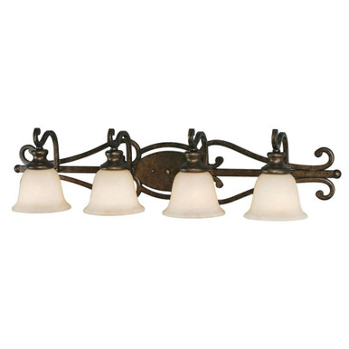 Heartwood 4 Light Vanity Light by Golden - 8063-BA4 BUS