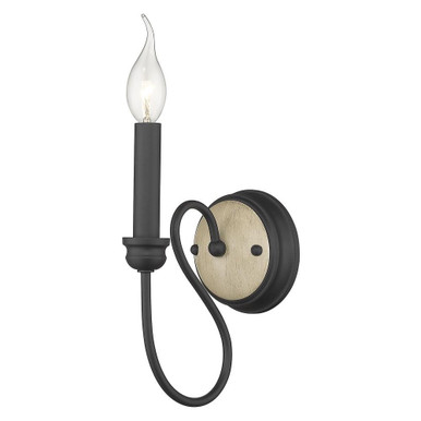 Suzette 1 Light Candle Style Wall Sconce by Golden - 8314-1W NB