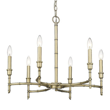 Cambay 6 Light Medium Chandelier by Golden - 8207-6 WG