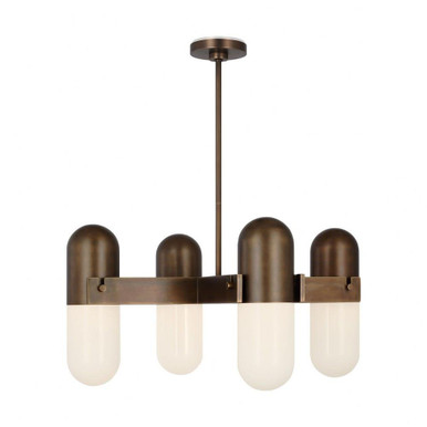 Capsule 17W 4 LED Chandelier 23.9 Inch Wide by Visual Comfort Modern - AKCH597WDDBMG