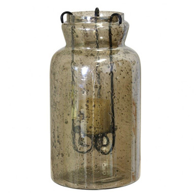 Eli Seeded Candleholder with Metal Insert 15 Inch Tall by Stylecraft - AI11368DS