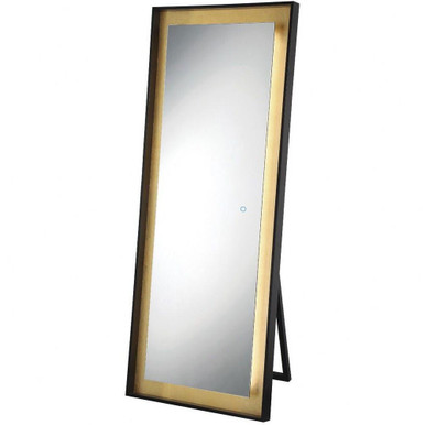 65 Inch 65W 1 LED Rectangular Edge Lit Gold Leaf Mirror by Eurofase - 33833-019