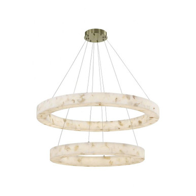 LumenAria Medley 154W 2 LED Pendant 42 Inch Wide by Justice Design - ALR-8228-BRSS