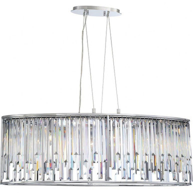 Genova 8 Light Small Oval Chandelier by Eurofase - 34078-013