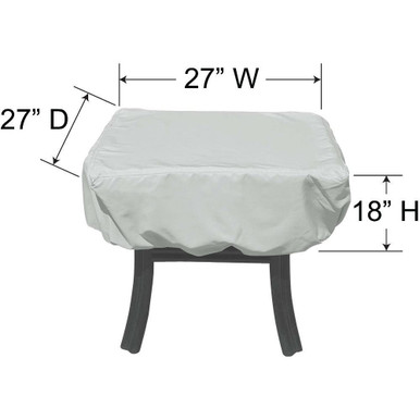 Fits 19-26 Inch Square Fire Pit-Table-Ottoman Cover by Treasure Garden - PFC815