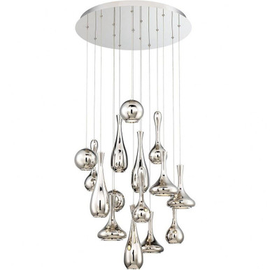 Acid 15 LED Light Medium Round Chandelier by Modern Forms - PD-ACID15R-PN