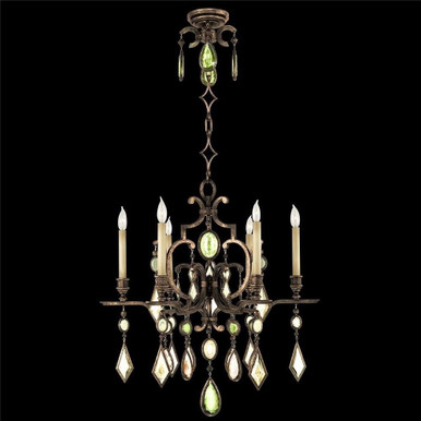 Encased Gems 6 Light Large Round Chandelier by Fine Art 718240