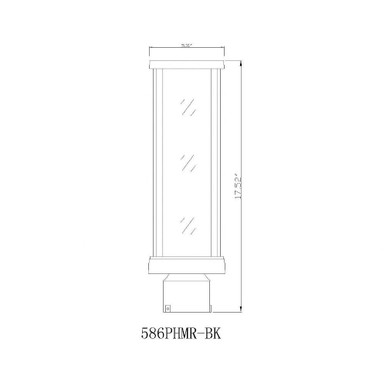 Glenwood 1 Light Outdoor Post Mount 15 x 5.5 Inches by Z-Lite - 586PHMR-BK