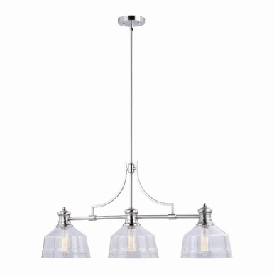 Beloit 3 Light Farmhouse Style Linear Chandelier by Vaxcel - H0221
