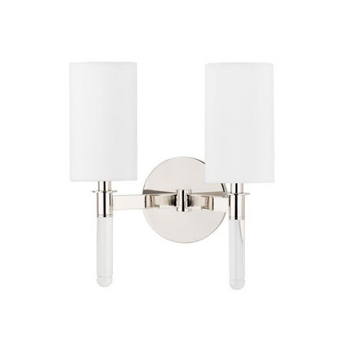 Wylie 2 Light Wall Sconce 12 x 10.75 Inch  by Hudson Valley  - 6312-PN