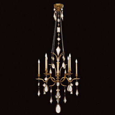 Encased Gems Eight Light Round Chandelier by Fine Art 725640-3ST