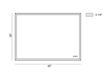 Nixon 53W 1 LED Mirror 42 Inch Tall and 30 Inch Wide by Eurofase - 47565