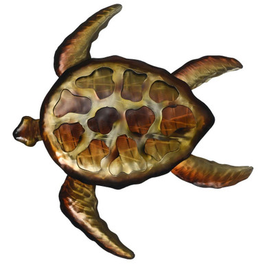 Sea Turtle Wall Art Sculpture 27.95 Inch Tall and 31.9 Inch by Stylecraft - WI43019DS