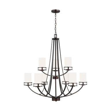 Craftsman Farmhouse Nine Light Chandelier - 73-BEL-4169546