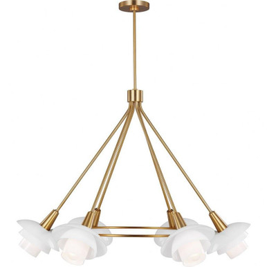 Rossie 6 Light Oversized Chandelier by Visual Comfort Studio - ec1226bbs