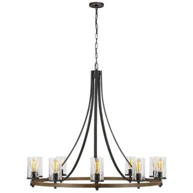 Angelo 10 Light Oversized Chandelier by Visual Comfort Studio - F3137/10DWK/SGM
