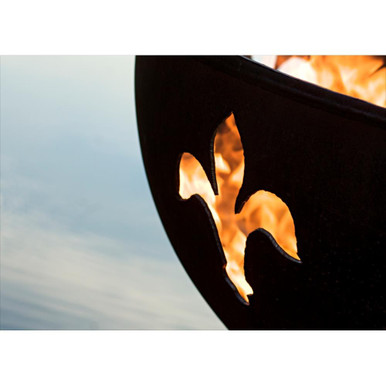 Fleur De Lis Gas Fire Pit 24 Inch Tall x 36 Inch Wide by Fire Pit Art - FleurDeLis