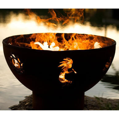 Kokopelli Gas Fire Pit 24 Inch Tall x 36 Inch Wide by Fire Pit Art - Kokopelli