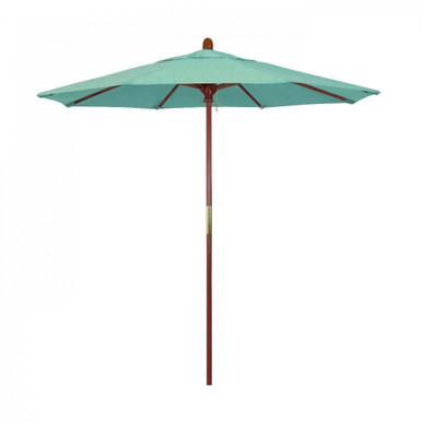 7.5 Foot Hardwood Manual Lift Round Market Umbrella by CA Umbrella - MARE758