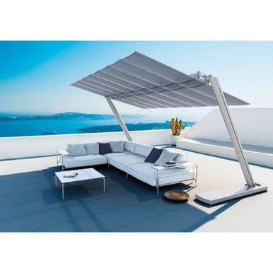 Flexy Zen 8 x 10 Foot Commercial Dual Post Freestanding Awning by FIM - Flexy-Zen