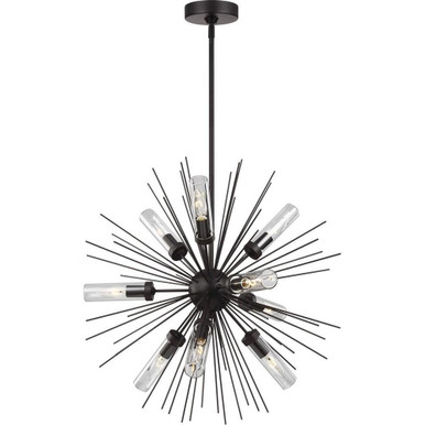 Hilo 9 Light Medium Outdoor Chandelier by Visual Comfort Studio - OLF3295/9ORB