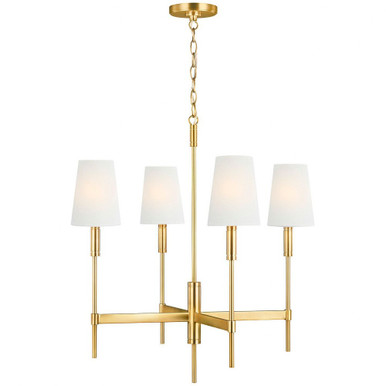 Beckham Classic 4 Light Medium Chandelier by Visual Comfort Studio - TC1034