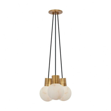 Mina 3 Light Mini Chandelier by Visual Comfort Modern SLCH542WDB - SLCH542WDB