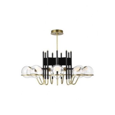 Crosby 385.2W 9 LED Large Chandelier 17.1 x 37.7 Inch W by VC Modern - 700CRBY9BNB-LED927