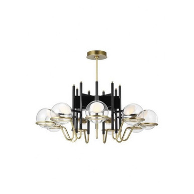 Crosby 385.2W 9 277V LED Large Chandelier 17.1 x 37.7 Inch W by VC Modern - 700CRBY9BNB-LED927-277