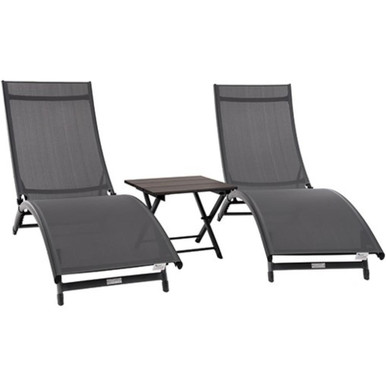 Coral Springs Lounger 3 Piece Set Aluminum by Vivere - CORL3