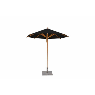 8.5 Foot Bamboo Pulley Lift Round Market Umbrella by Bambrella - 2-5m R-L