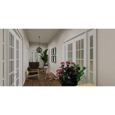 Pippin Oak 4 Light Large Outdoor Pendant by Bailey Street Home