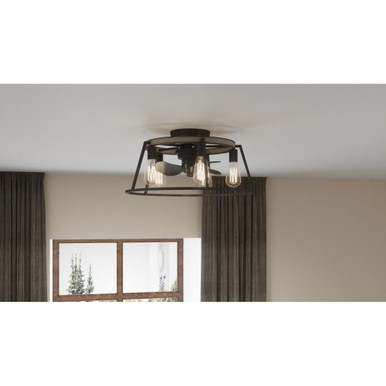 Ludlow Circle 24 Inch 40W 5 LED Fandelier by Bailey Street Home